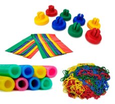8 isotubos 8 ponteiras 8 capas 1 rede cama elastica 305 1 1